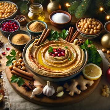 Vánoční kořeněný hummus