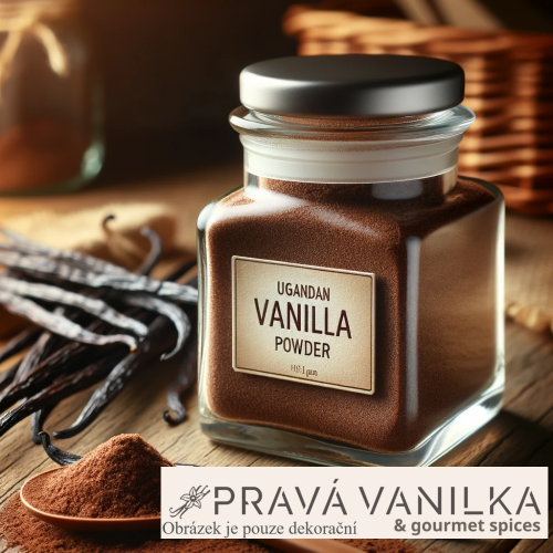 Mletá vanilka Uganda – Skvělá chuť za bezkonkurenční cenu - Hmotnost balení: 500 g